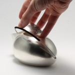 Silver Tea Pot with QR Code - Erik Tidäng
